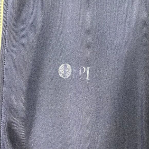 F&G Tech Golf Jacket Sweater Full Zip Size‎ M Blue White Pockets Logo - Picture 8 of 15